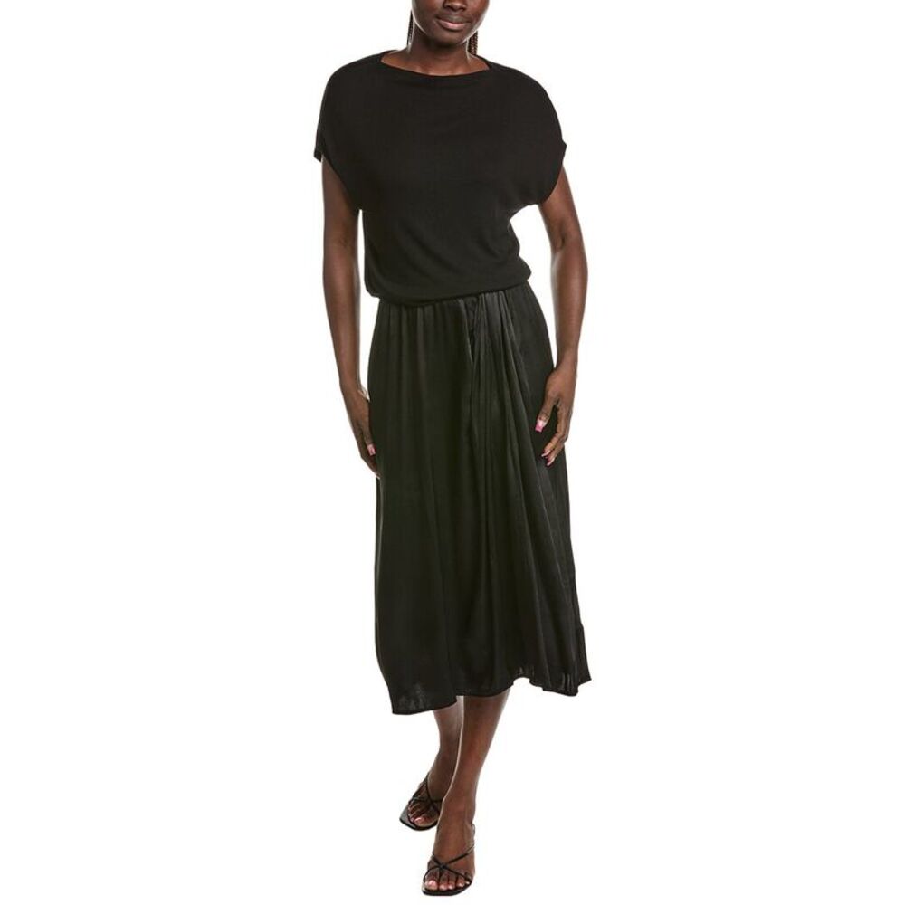 Michael Stars Womens  Siobhan Twist Front 2-In-1 Midi Dress